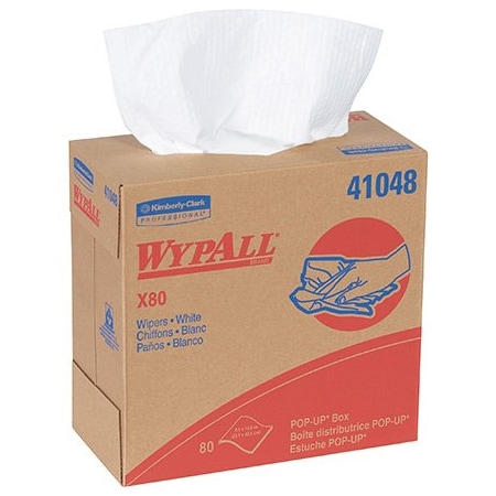 Bsc Preferred Kimberly Clark WypALL X80 9.1 x 16.8'' Heavy-Duty Wipers Dispenser Box, 80-count, 5PK BUY00487829